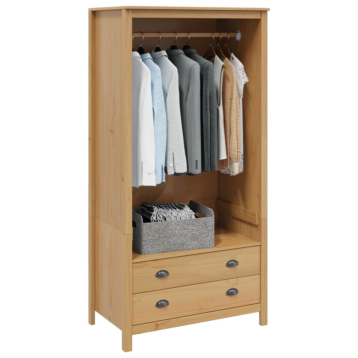 Guardaroba con cassetto Hill Marrone miele 84 x 50 x 170 cm