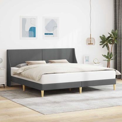 Struttura del letto Grigio scuro 180 x 200 cm Velluto