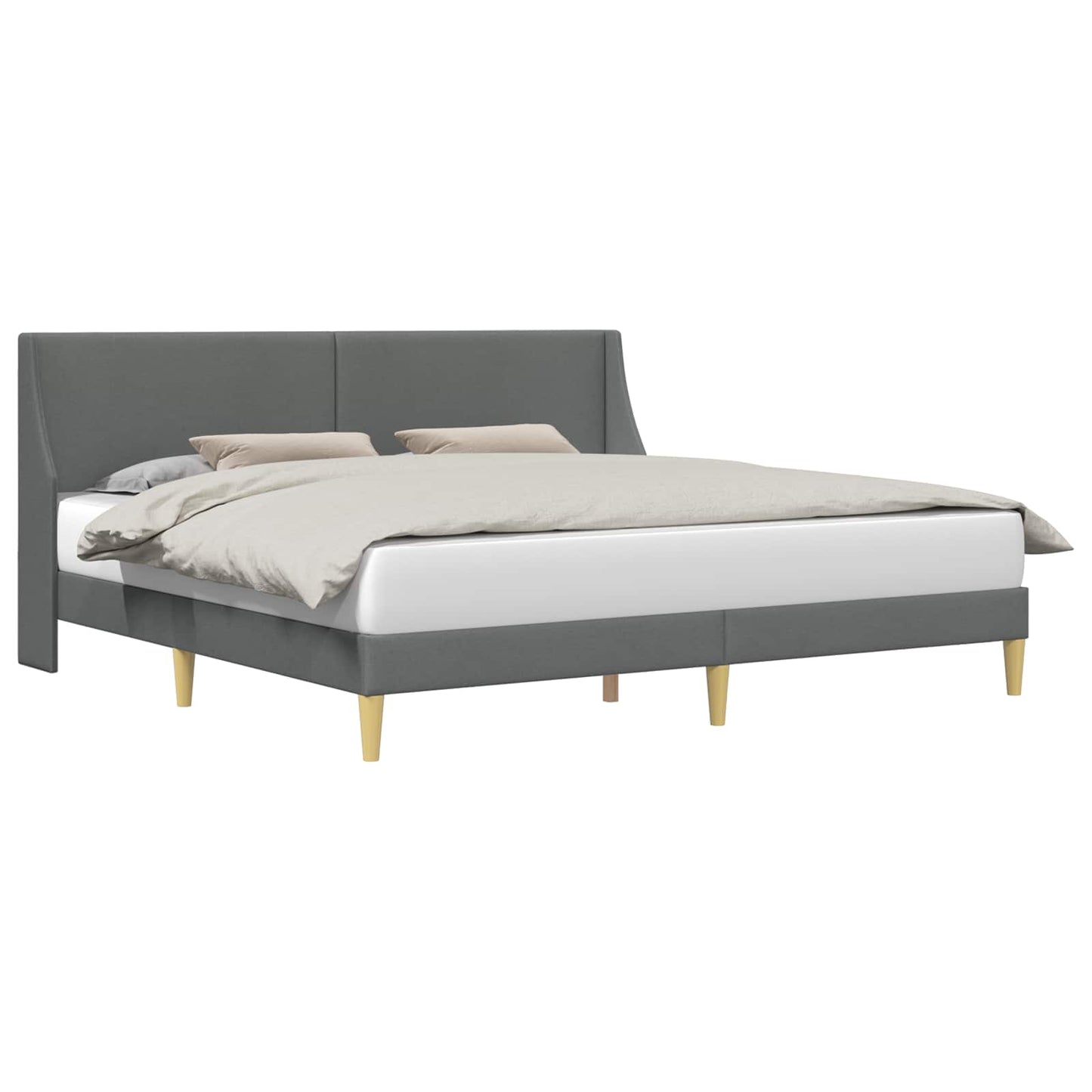 Struttura del letto Grigio scuro 180 x 200 cm Velluto