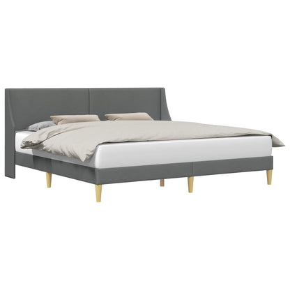 Struttura del letto Grigio scuro 180 x 200 cm Velluto