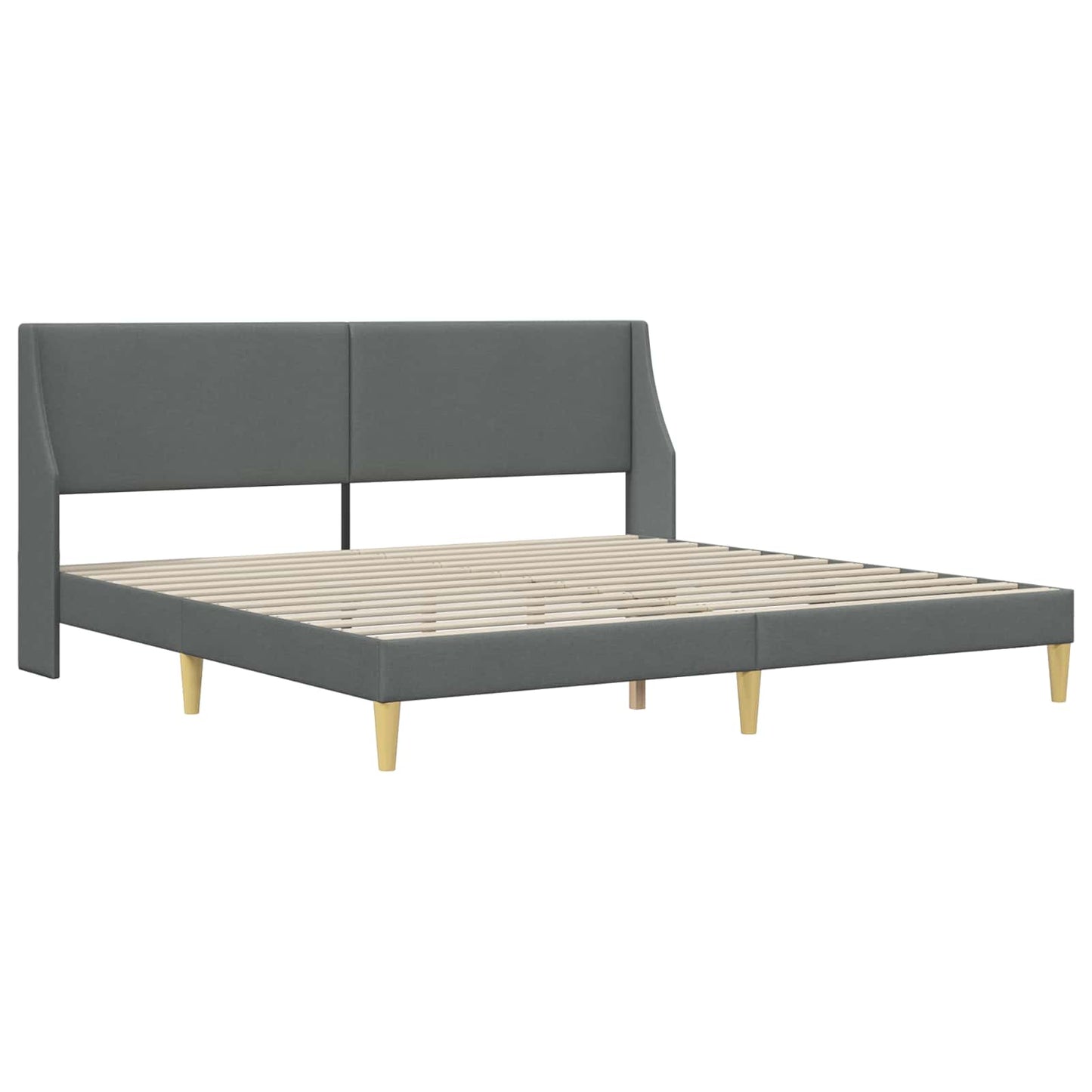 Struttura del letto Grigio scuro 180 x 200 cm Velluto