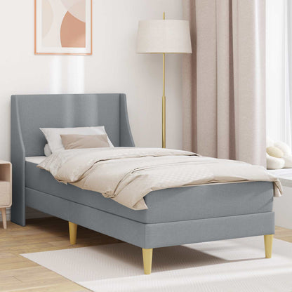 Struttura letto con materasso Grigio chiaro 90 x 200 cm