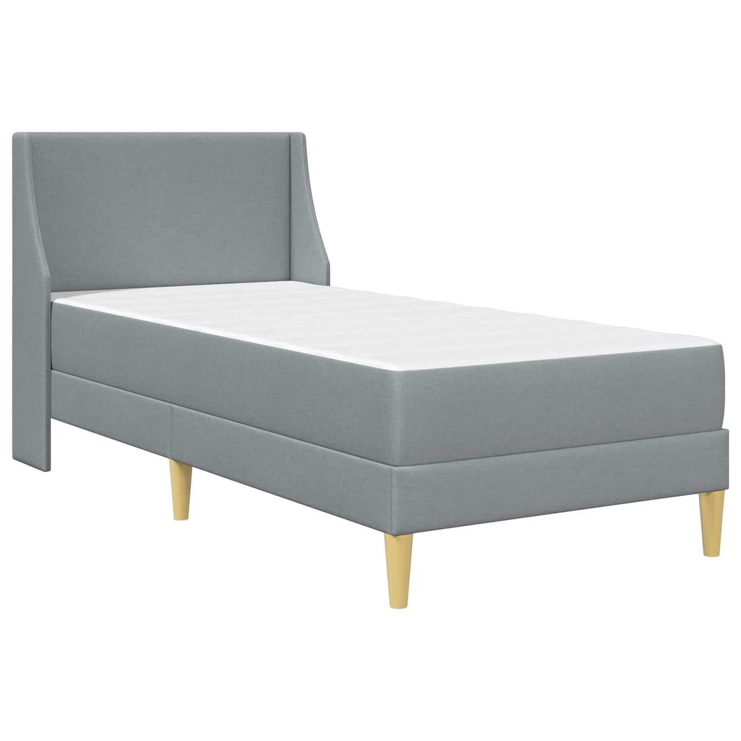 Struttura letto con materasso Grigio chiaro 90 x 200 cm