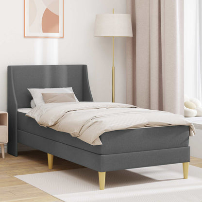 Struttura letto con materasso Grigio scuro 100 x 200 cm