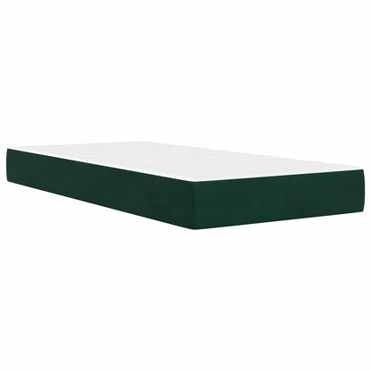 Struttura letto con materasso Verde Scuro 90 x 200 cm Velluto