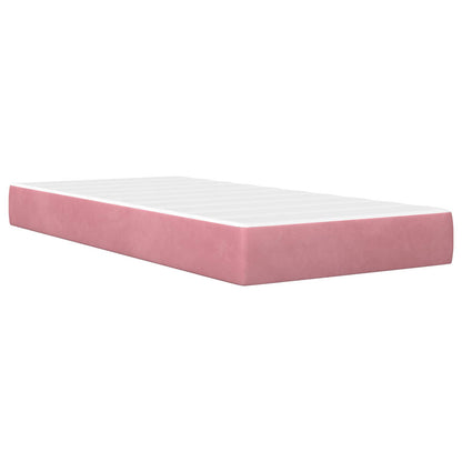 Struttura letto con materasso Rosa 90 x 200 cm Velluto
