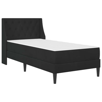 Struttura letto con materasso Nero 90 x 200 cm Velluto