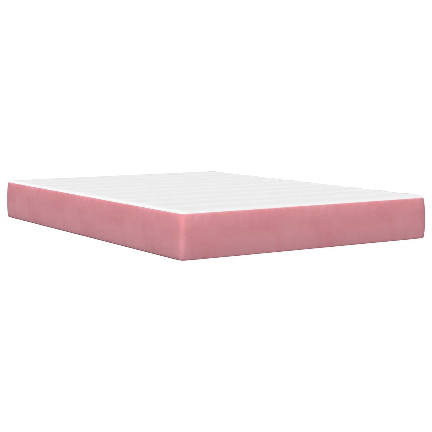 Struttura letto con materasso Rosa 140 x 190 cm Velluto