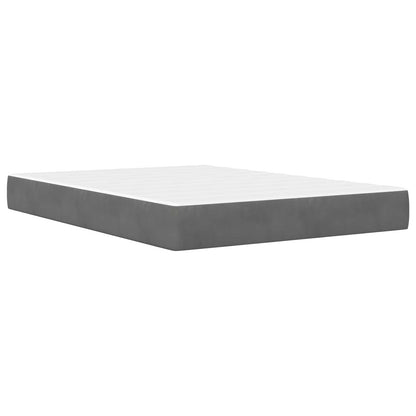 Struttura letto con materasso Grigio scuro 160 x 200 cm Velluto