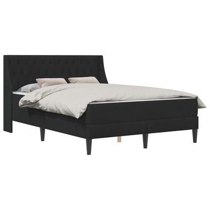Struttura letto con materasso Nero 160 x 200 cm Velluto