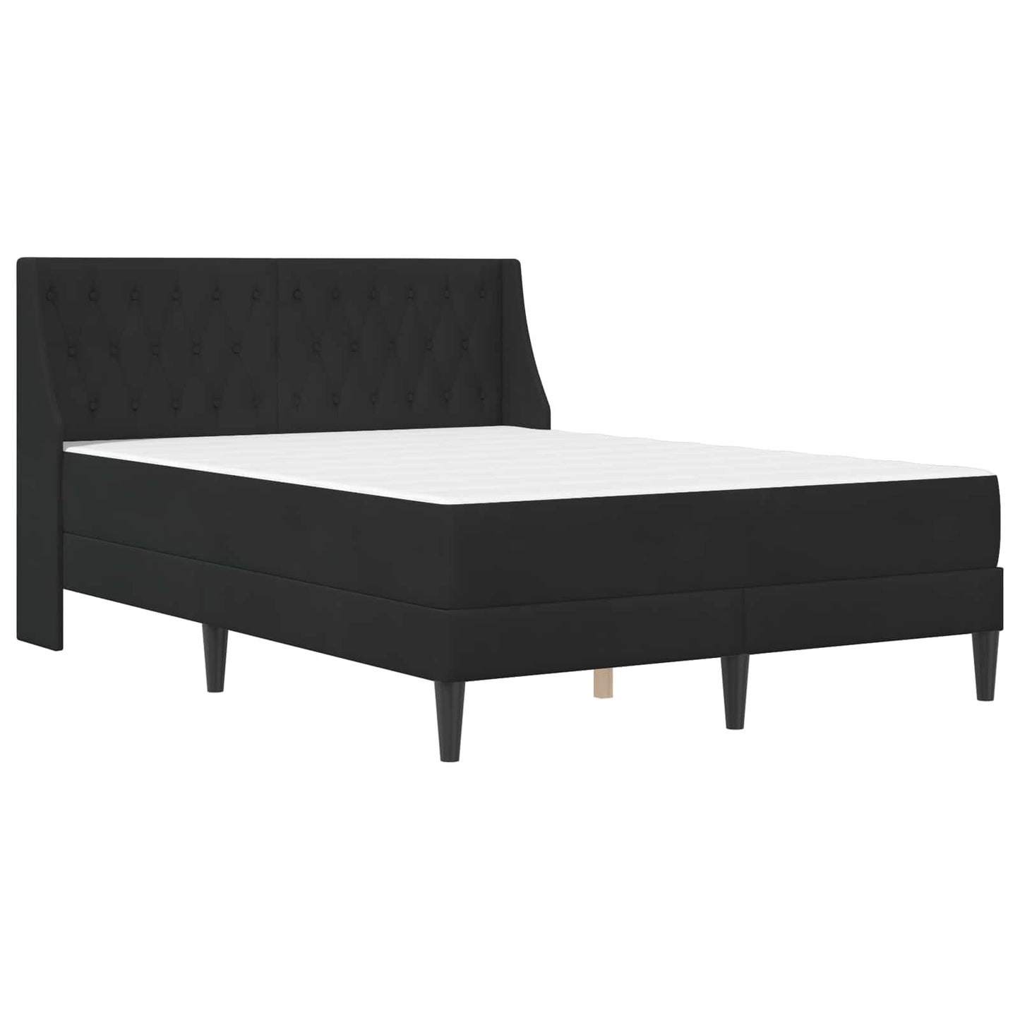 Struttura letto con materasso Nero 160 x 200 cm Velluto