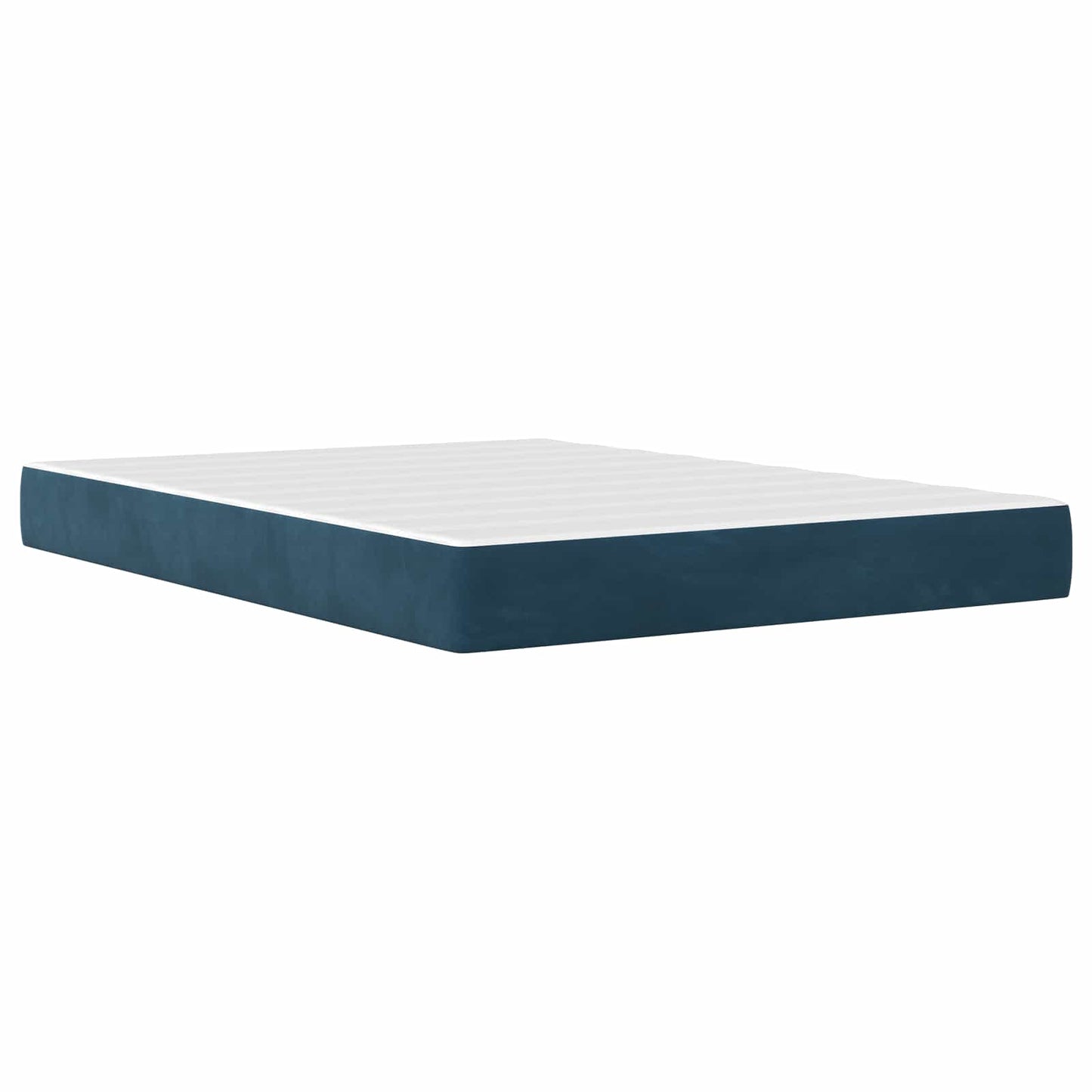 Struttura letto con materasso Blu 160 x 200 cm Velluto