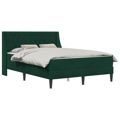 Struttura letto con materasso Verde Scuro 180 x 200 cm Velluto