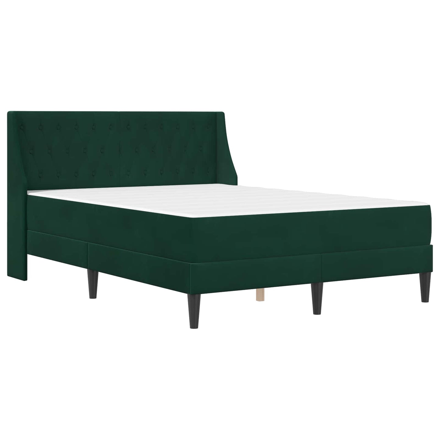Struttura letto con materasso Verde Scuro 180 x 200 cm Velluto