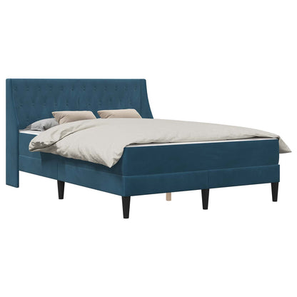 Struttura letto con materasso Blu 180 x 200 cm Velluto