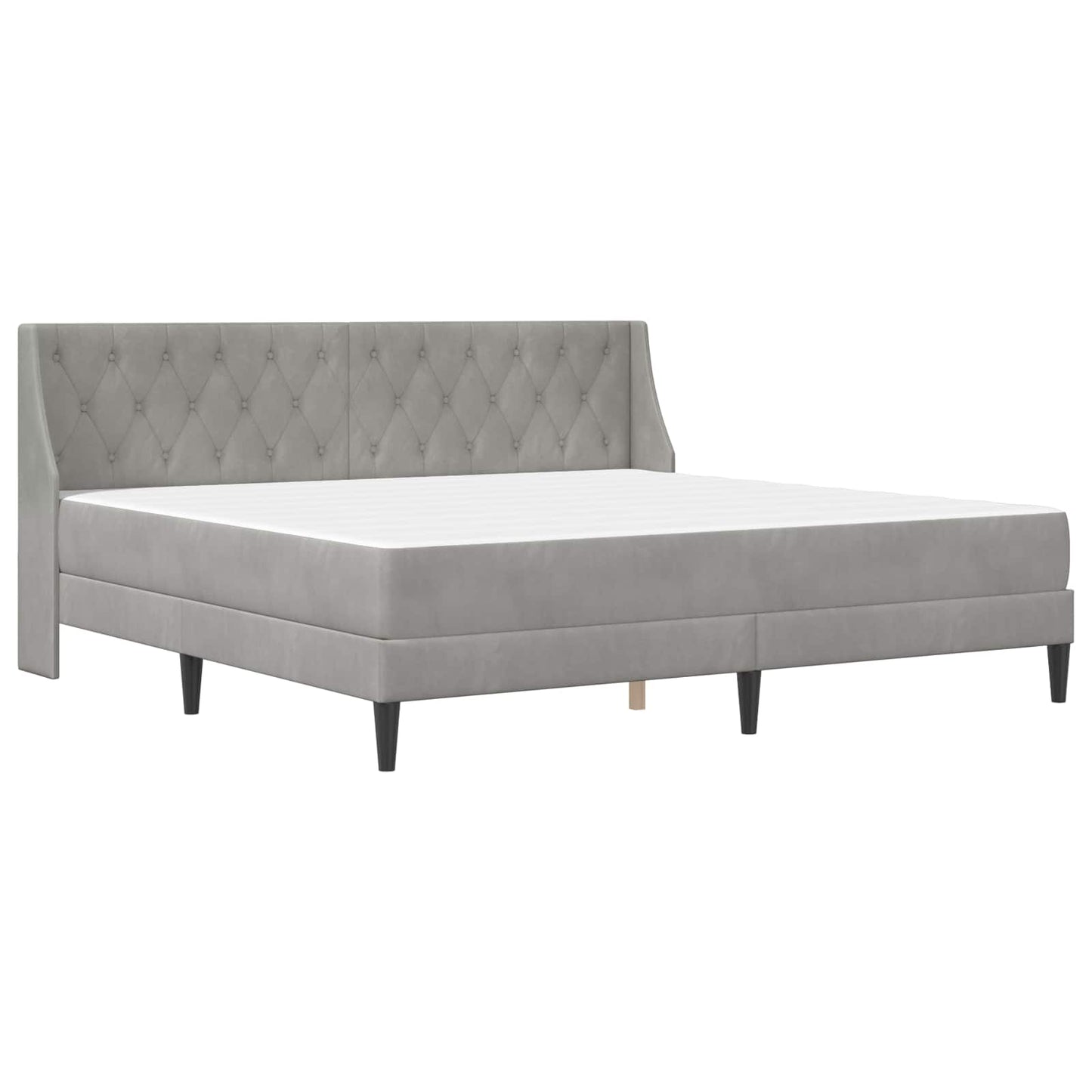 Struttura letto con materasso Grigio chiaro 200 x 200 cm