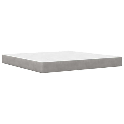 Struttura letto con materasso Grigio chiaro 200 x 200 cm