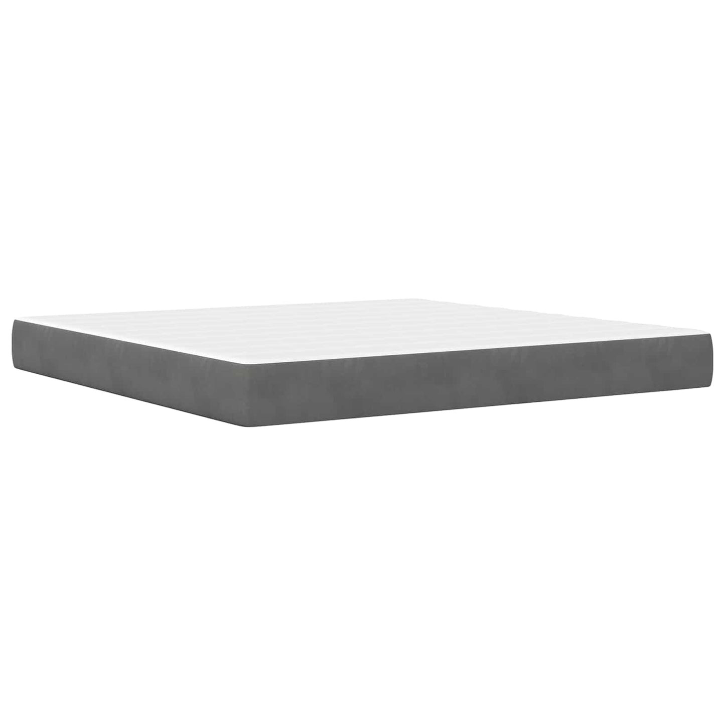 Struttura letto con materasso Grigio scuro 200 x 200 cm Velluto