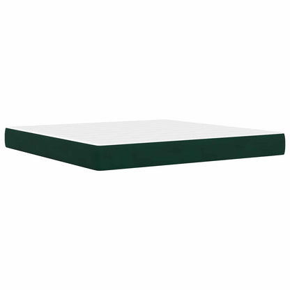 Struttura letto con materasso Verde Scuro 200 x 200 cm Velluto