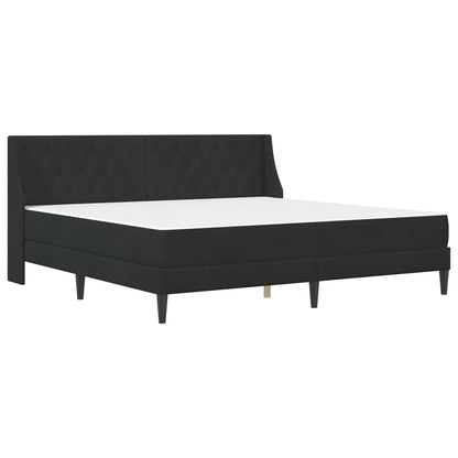 Struttura letto con materasso Nero 200 x 200 cm Velluto