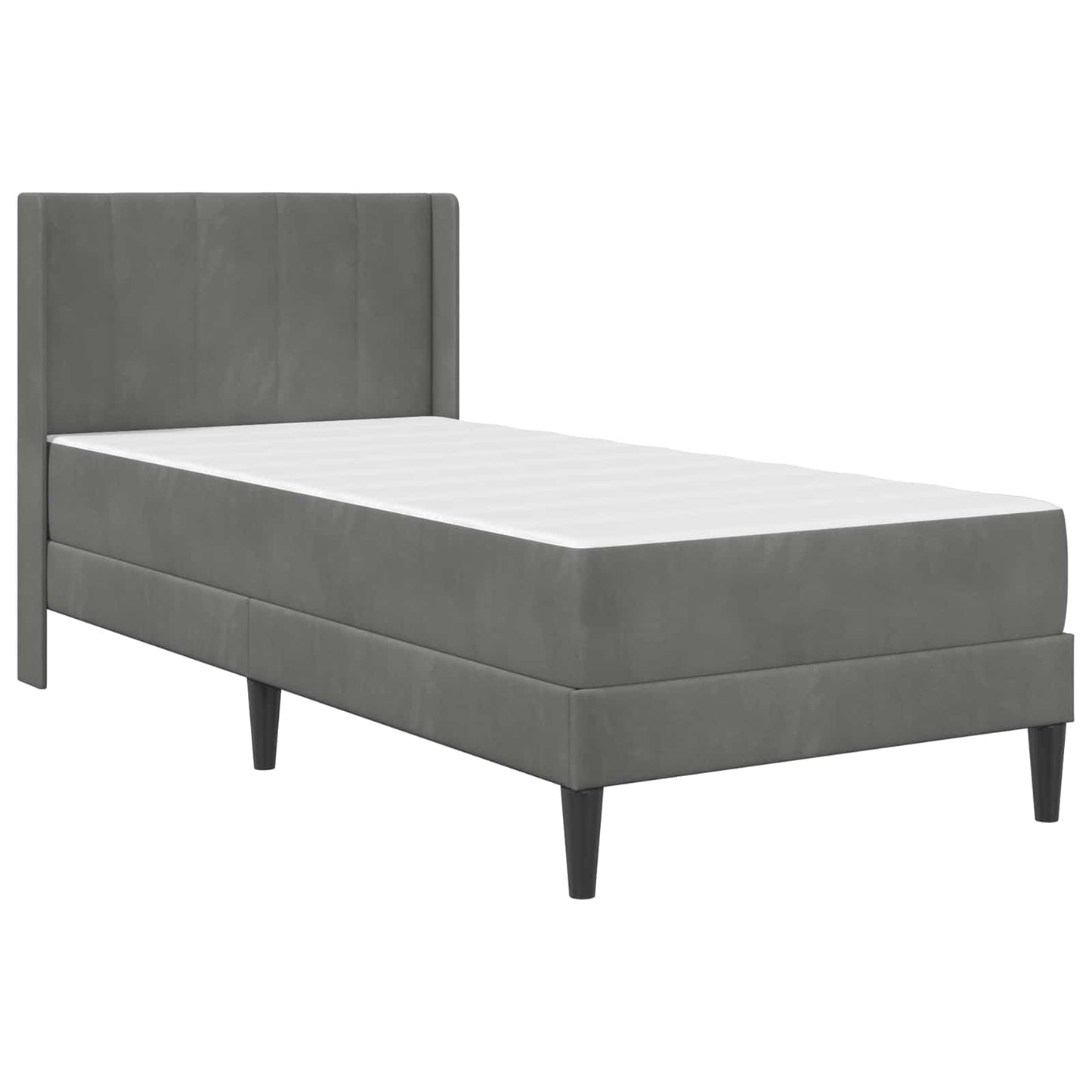 Struttura del letto Grigio scuro 80 x 200 cm Velluto