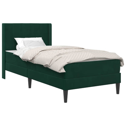Struttura del letto Verde Scuro 90 x 190 cm Velluto
