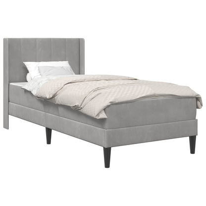 Struttura del letto Grigio chiaro 90 x 200 cm Velluto