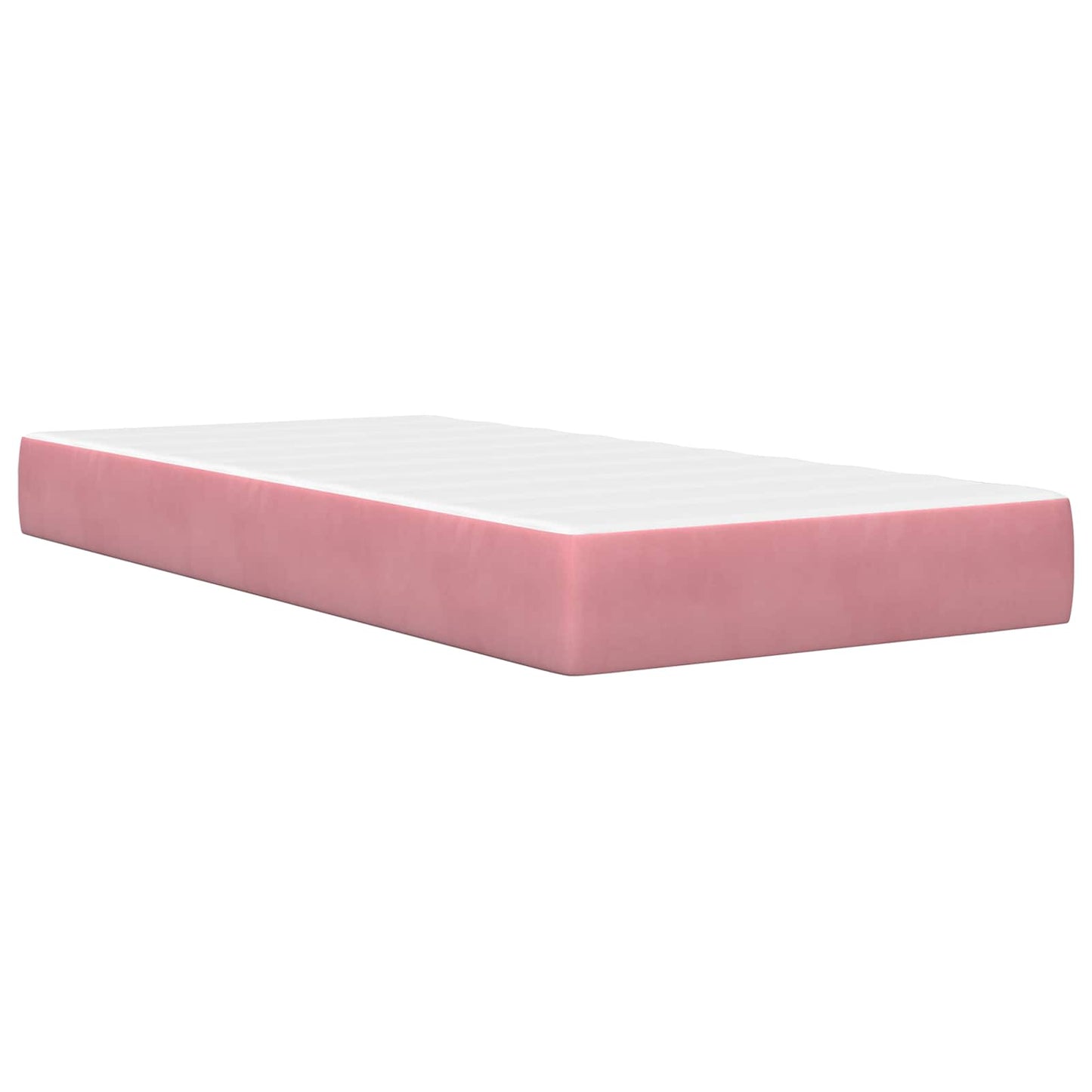 Struttura del letto con materasso Rosa 90 x 200 cm Velluto