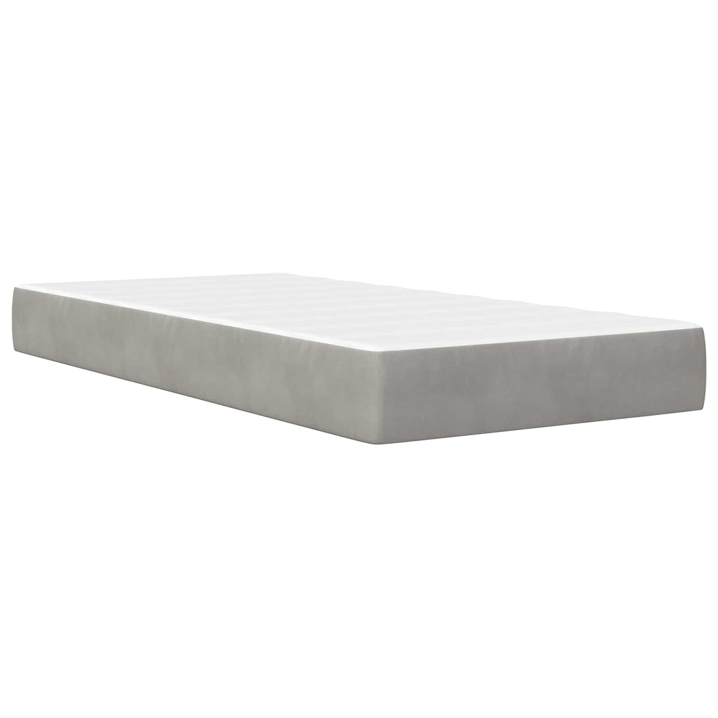 Struttura del letto Grigio chiaro 100 x 200 cm Velluto