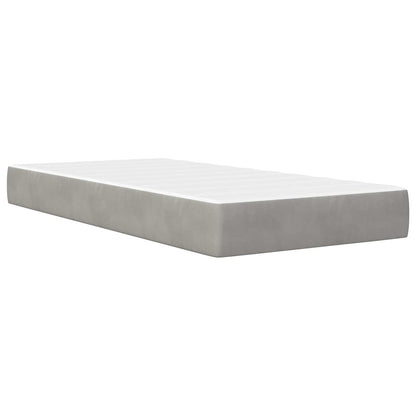 Struttura del letto Grigio chiaro 100 x 200 cm Velluto