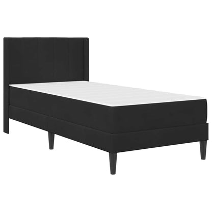 Struttura del letto con materasso Nero 100 x 200 cm Velluto