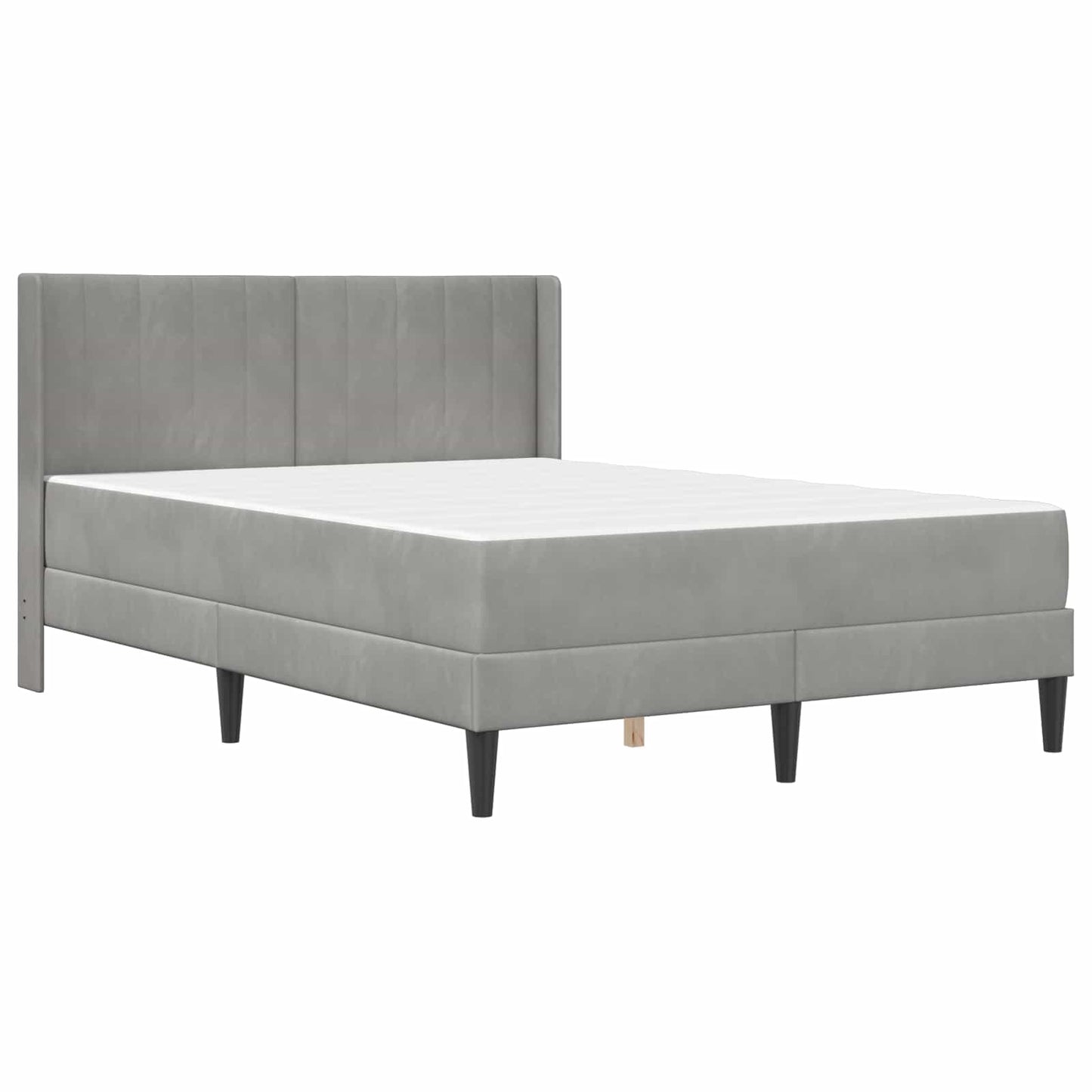 Struttura del letto Grigio chiaro 120 x 190 cm Velluto