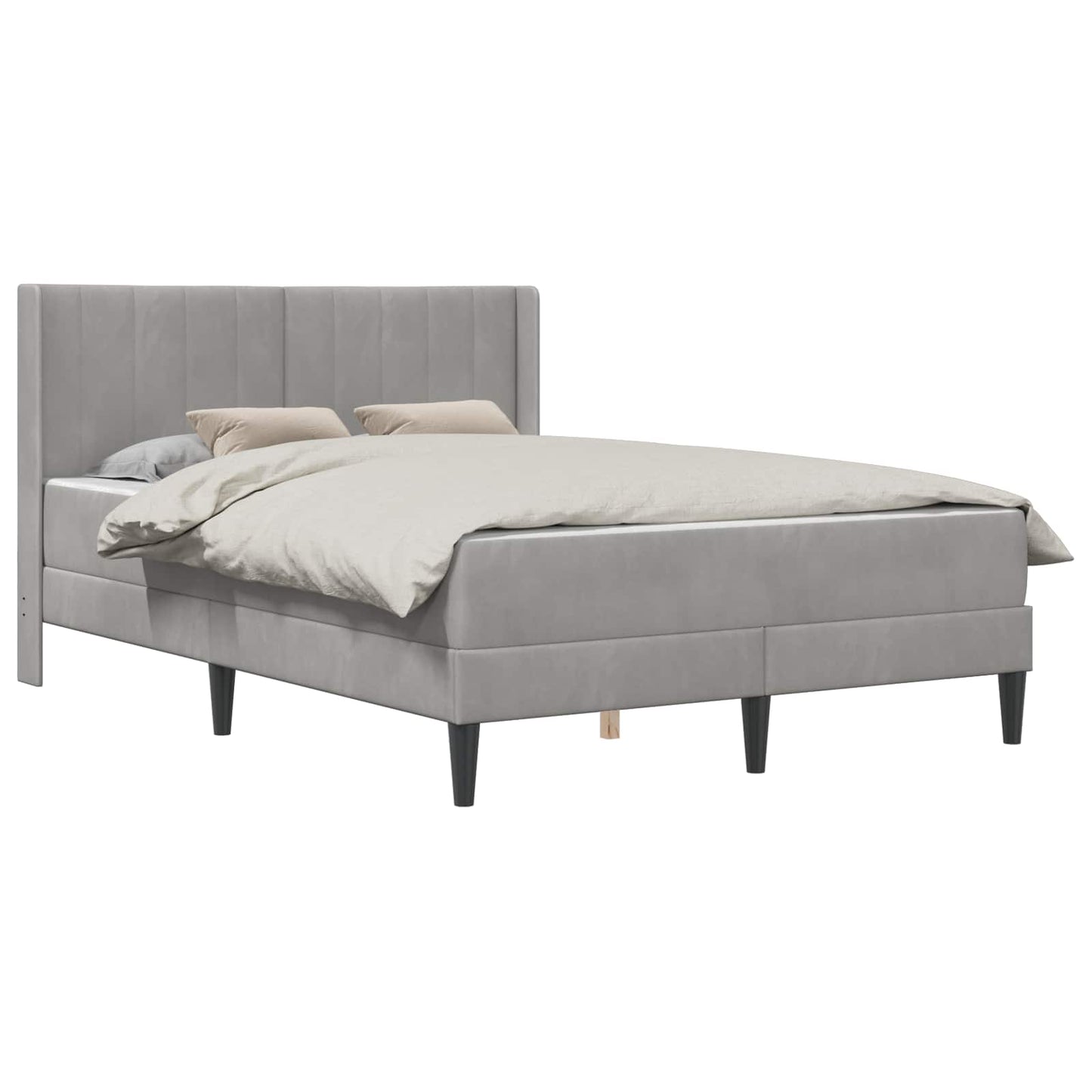 Struttura del letto Grigio chiaro 120 x 200 cm Velluto