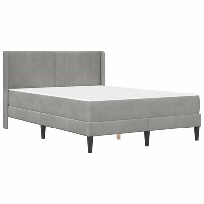Struttura del letto Grigio chiaro 120 x 200 cm Velluto