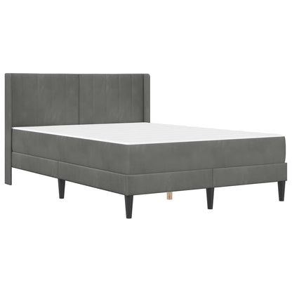 Struttura del letto Grigio scuro 120 x 200 cm Velluto