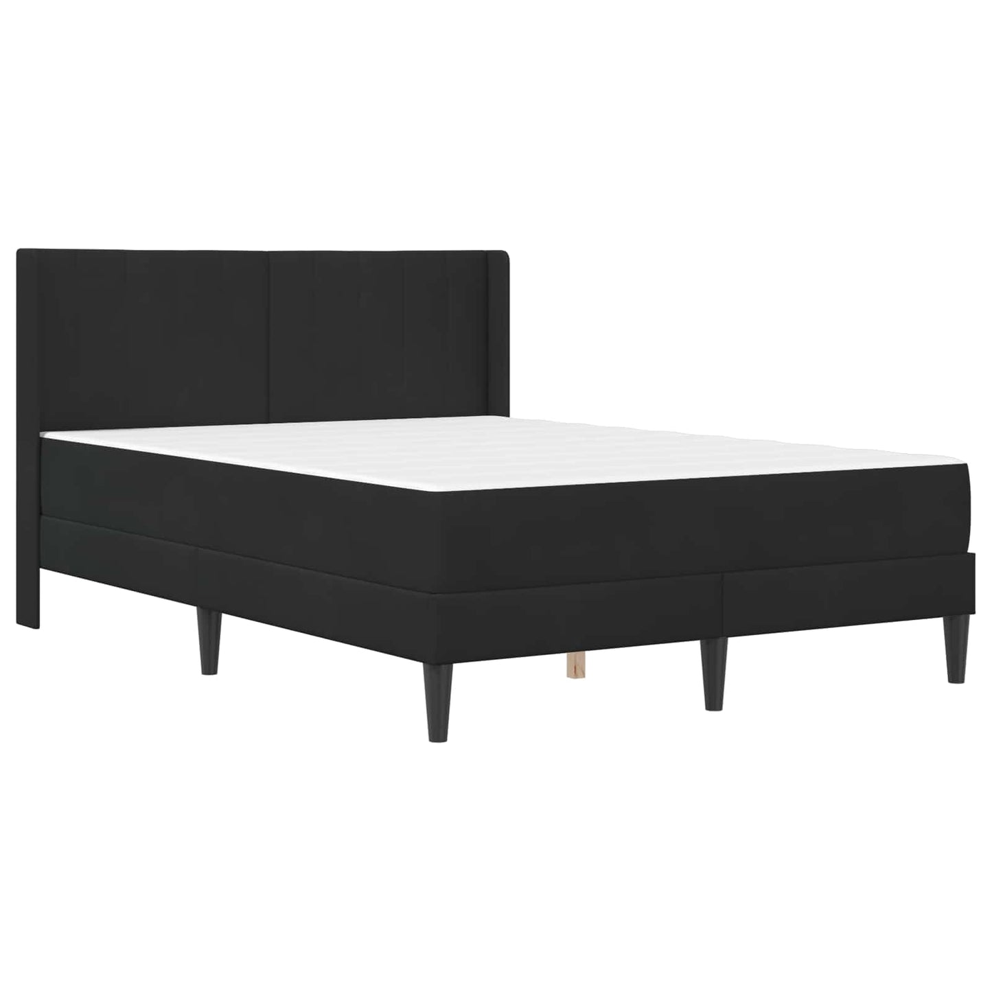 Struttura del letto con materasso Nero 120 x 200 cm Velluto