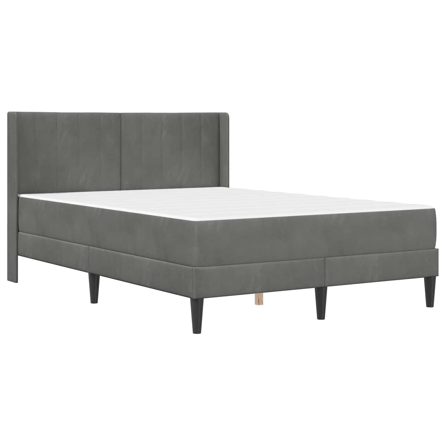 Struttura del letto Grigio scuro 140 x 190 cm Velluto