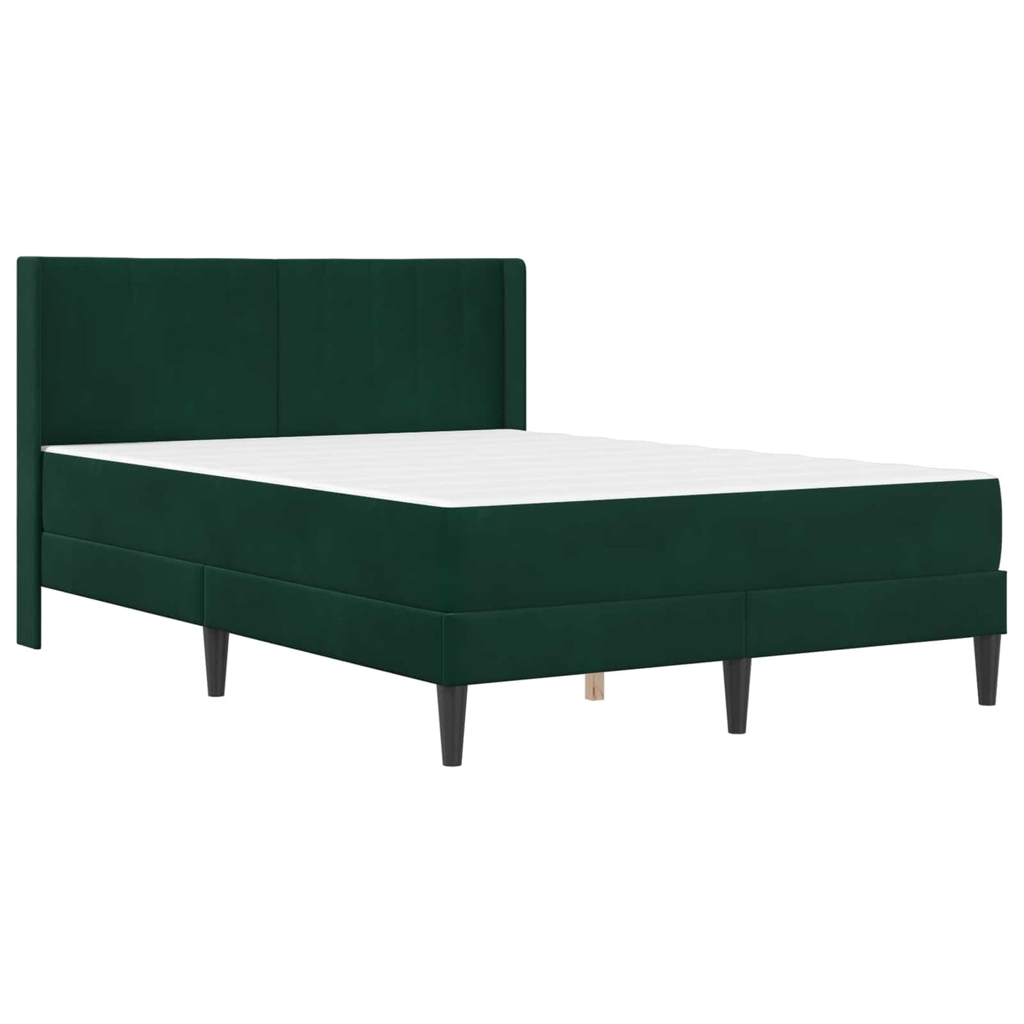 Struttura del letto Verde Scuro 140 x 190 cm Velluto