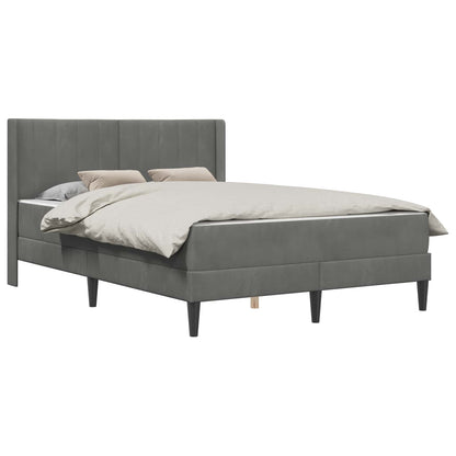 Struttura del letto Grigio scuro 140 x 200 cm Velluto