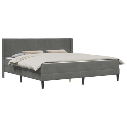 Struttura del letto Grigio scuro 180 x 200 cm Velluto