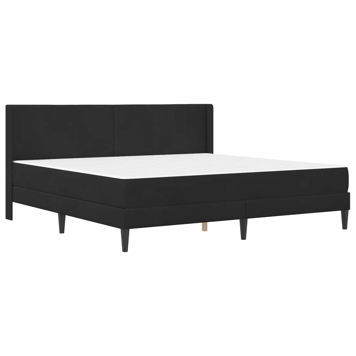 Struttura del letto con materasso Nero 180 x 200 cm Velluto