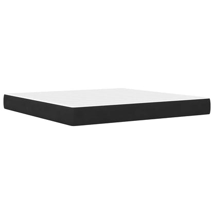 Struttura del letto con materasso Nero 200 x 200 cm Velluto