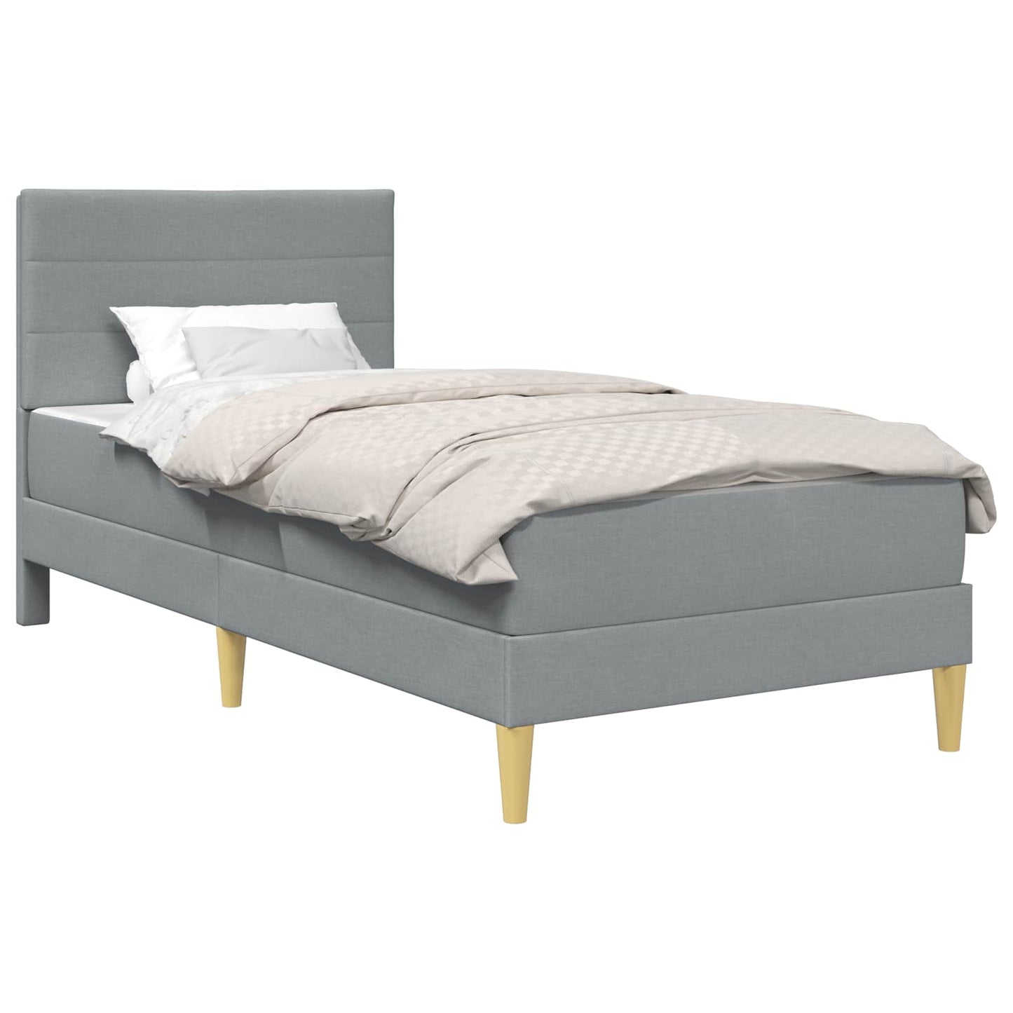 Struttura del letto Grigio chiaro 80 x 200 cm Poliestere