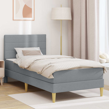 Struttura del letto Grigio chiaro 90 x 190 cm Poliestere