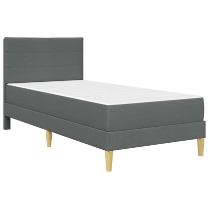 Struttura del letto Grigio scuro 90 x 190 cm Poliestere