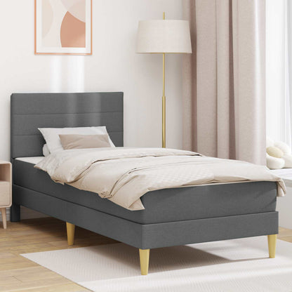 Struttura del letto Grigio scuro 100 x 200 cm Poliestere
