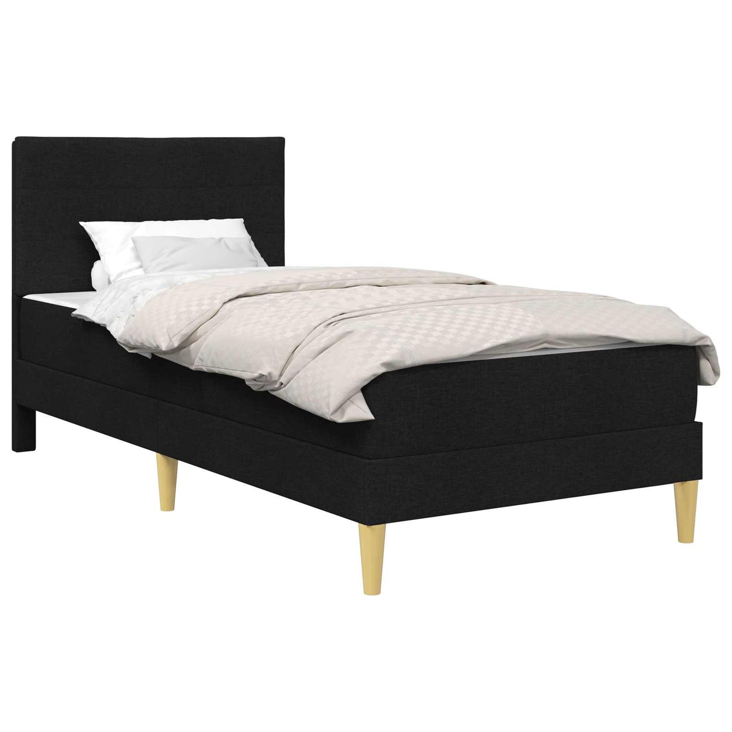 Struttura del letto Nero 100 x 200 cm Poliestere