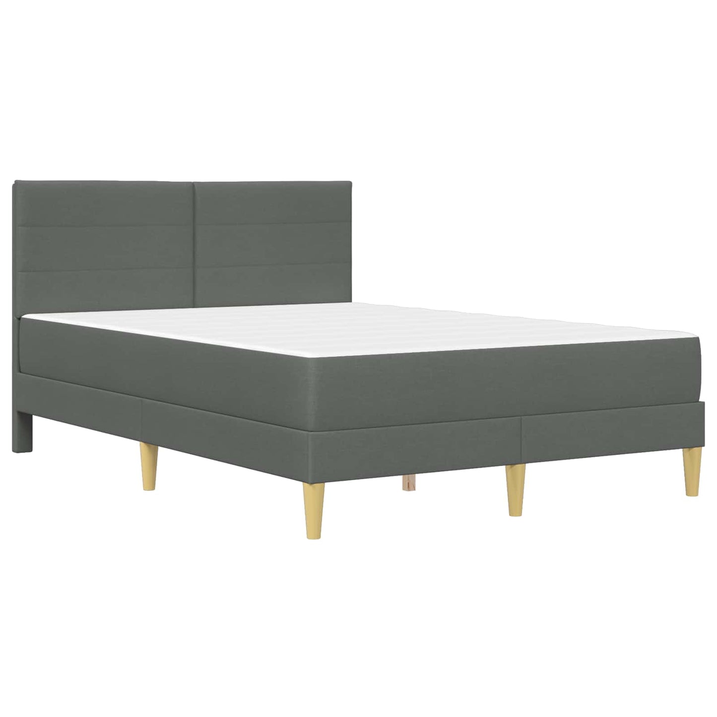 Struttura del letto Grigio scuro 140 x 190 cm Poliestere