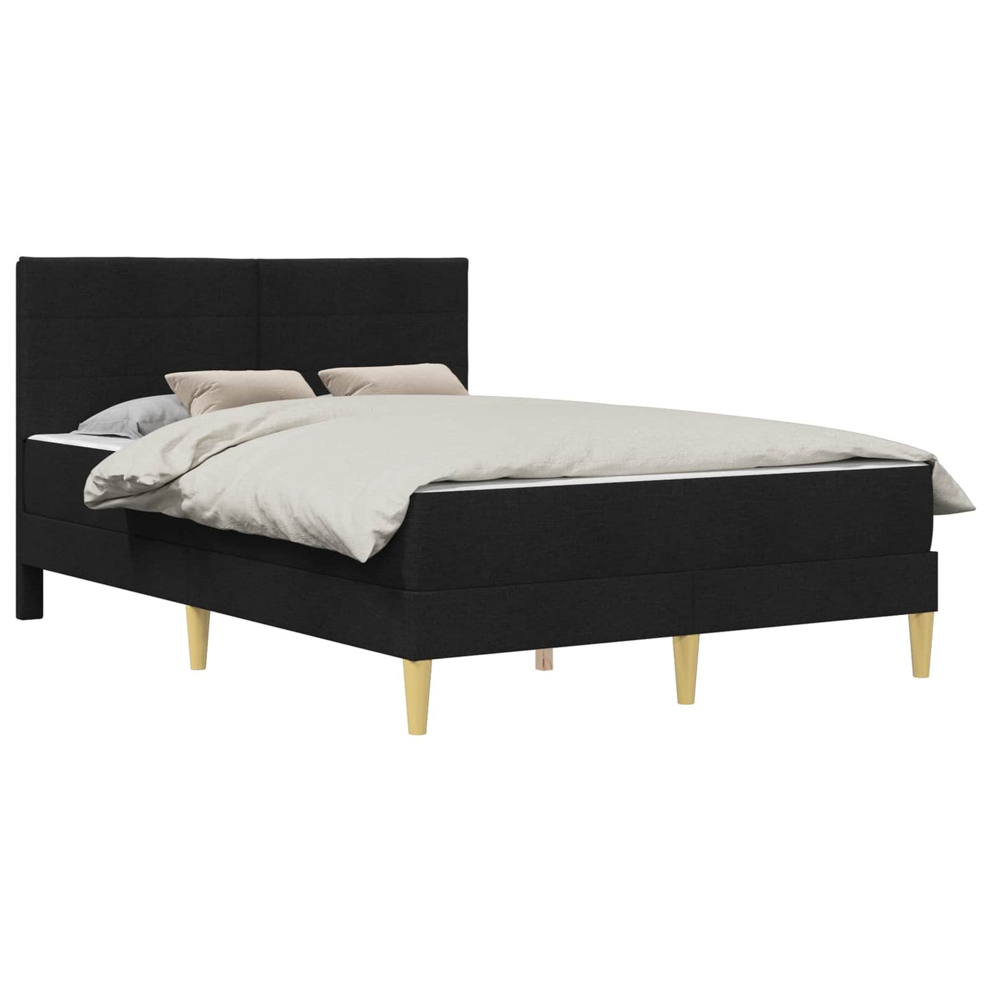 Struttura del letto Nero 140 x 190 cm Poliestere