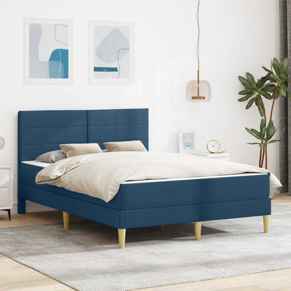 Struttura del letto Blu 140 x 190 cm Poliestere